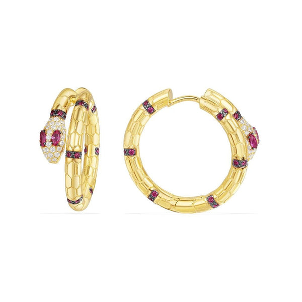 Apm Monaco Donna AE10570XKRY Yellow Silver Uraeus Hoop