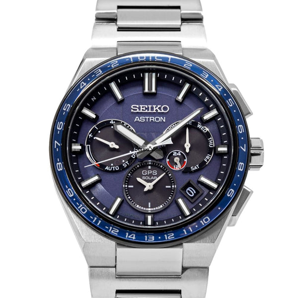 Seiko Uomo SSH109J1 Astron Chrono Solar Blue Dial Quarzo Corso Vinci