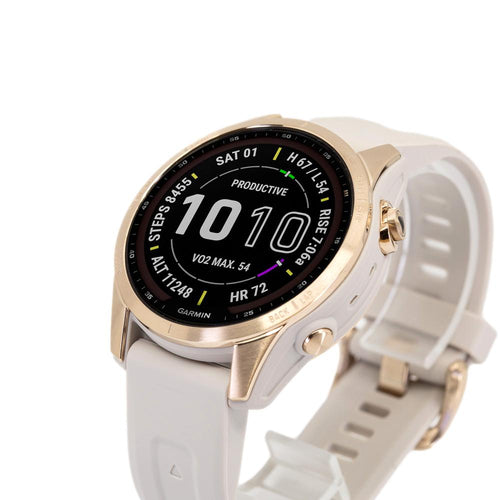 Garmin 010-02539-21 Fenix 7S Cream Gold Smartwatch Solar