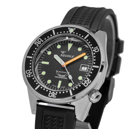 1521BKBL.VO-Squale Uomo1521BKBL.VO Black Blasted 1521 Automatico