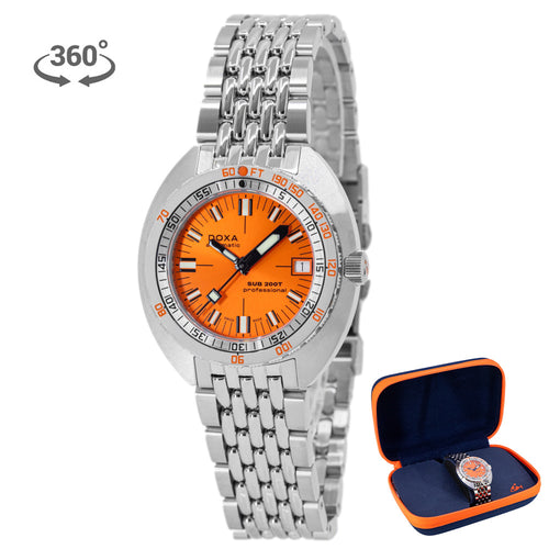 804.10.351S.10-Doxa 804.10.351S.10 SUB 200T Professional Orange Dial Auto