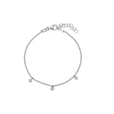 Alisia  Donna  Bracciale Al1246-argento-bianco Bracciale Pallinato Tre Zirconi