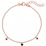 Alisia  Donna  Bracciale Al1246-rosato-nero Bracciale Pallinato Tre Zirconi