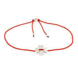 Alisia  Donna  Bracciale Al405p-argento-rosso Bracciale Filo Quadrifoglio Scritte