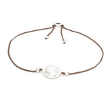 Alisia  Donna  Bracciale Al978-argento-marronescuro Bracciale Filo Mappamondo