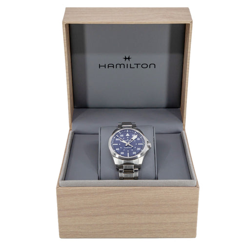 Hamilton Uomo H64635140 Khaki Aviation Pilot Blue Dial Auto