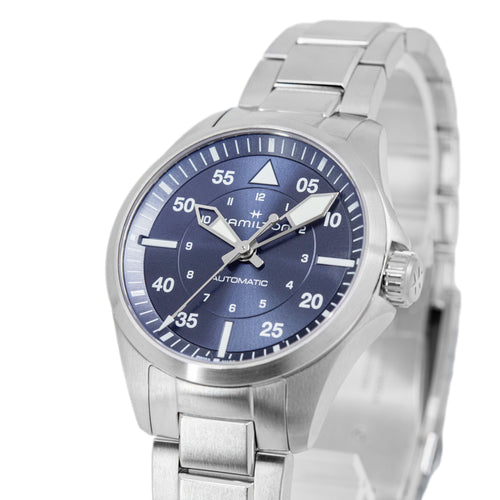 Hamilton Uomo H64635140 Khaki Aviation Pilot Blue Dial Auto