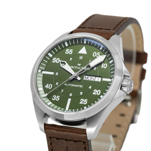 Hamilton UomoH64635560 Khaki Aviation Pilot Auto