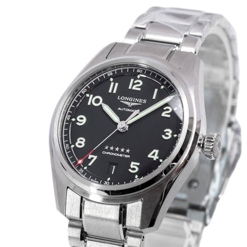 Longines L3.410.4.53.6 Spirit 37mm Quadrante Nero Cronometro