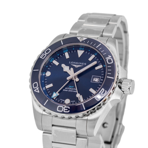 Longines Uomo L3.890.4.96.6 HydroConquest Automatico GMT