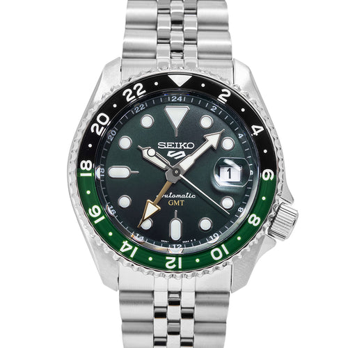 Seiko Uomo SSK035K1 5 Sports Green Dial Automatico GMT