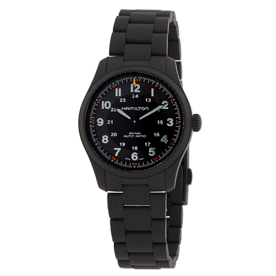 H70215130-Hamilton Uomo H70215130 Khaki Field Titanium Auto Black PVD