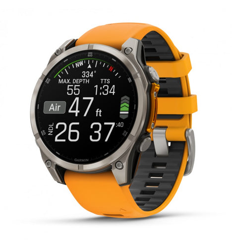 010-02904-11-Garmin 010-02904-11 Fenix 8 AMOLED - 47 mm Spark Orange