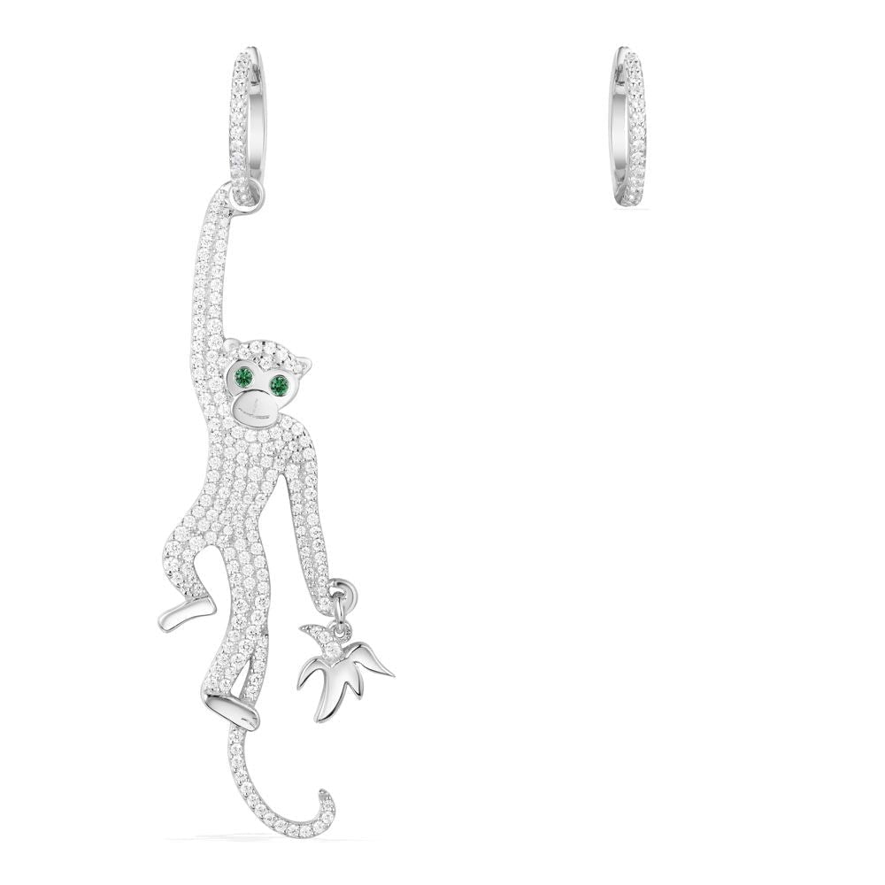 Apm Monaco Donna AE10619XKG Silver Monkey Asymmetric Earring