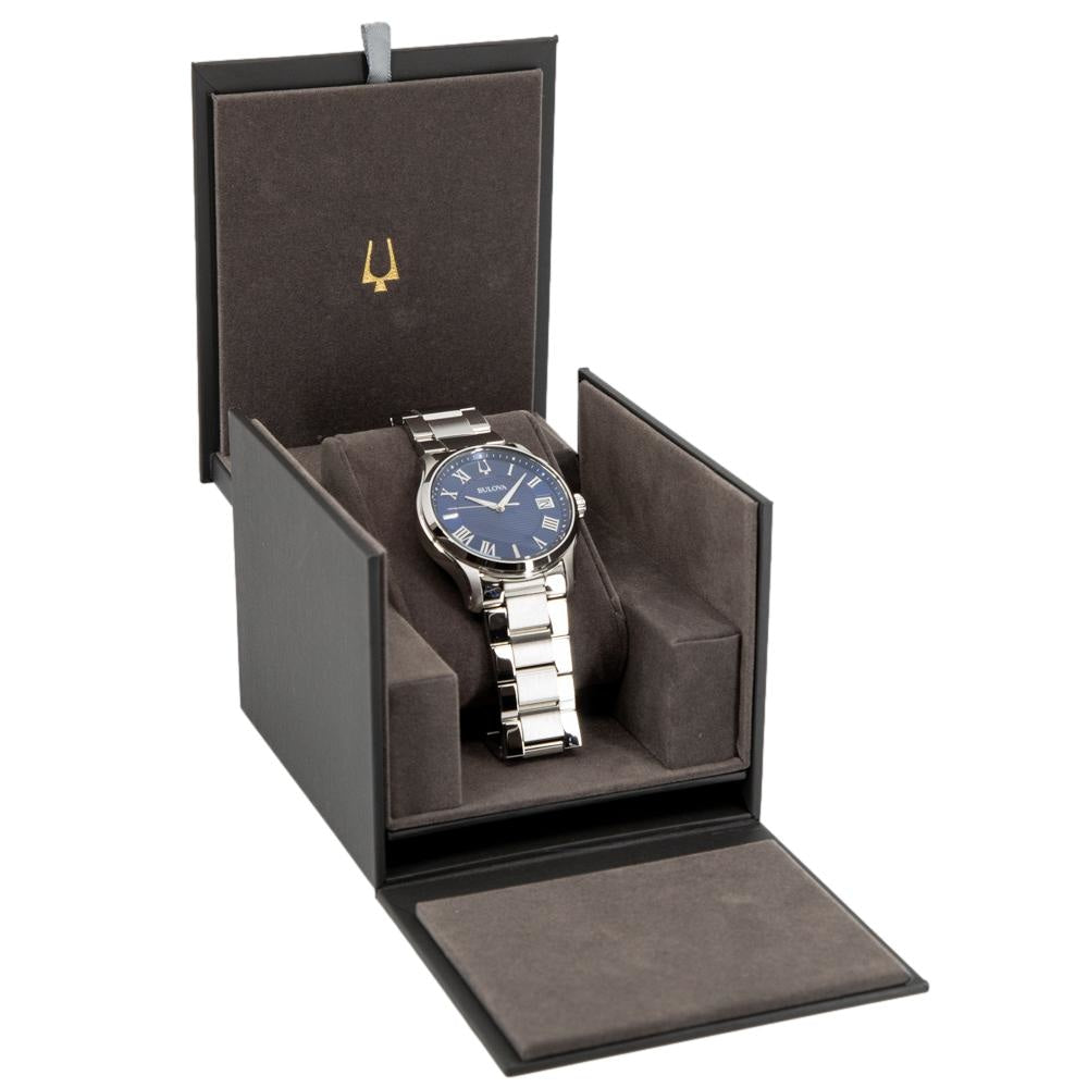 Bulova Uomo 96B386 Wilton Blue Dial Quarzo Corso Vinci